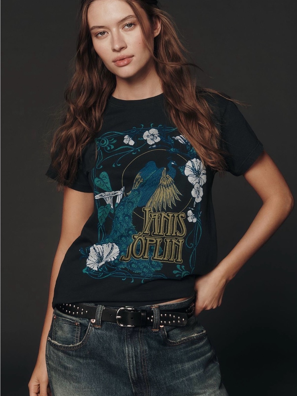 Anthropologie Letluv Janis Joplin Graphic Tee Size L